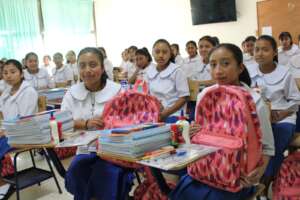 The girls at our Zona 13 school in class