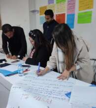CSO team developing idea during a workshop