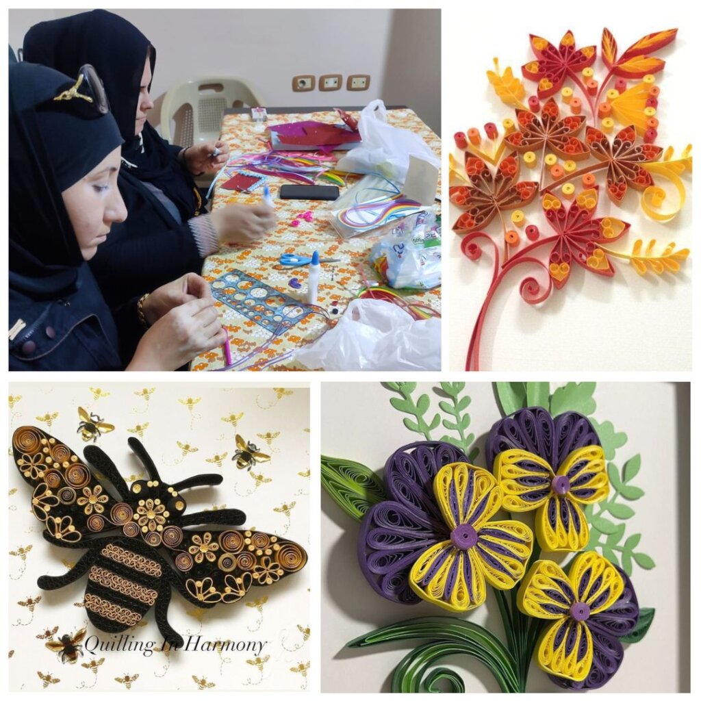 Women Creating Paper Crafts