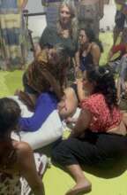 Lesly massaging a future mother