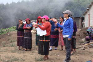 Lesly & Andrea training future moms in communities