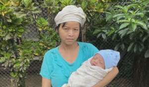 Nay and her newborn