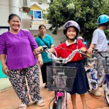 Student with her new bike!
