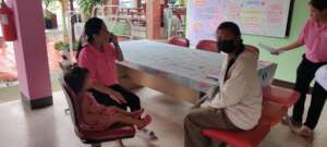 Reunion of mom & daughter