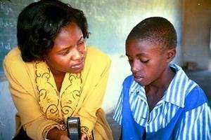 Teacher with GCN Girlchild in Zimbabwe