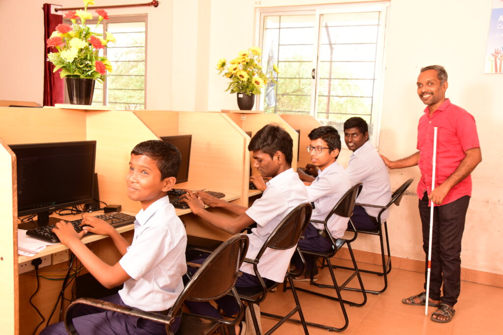 Computer Training for visually challenged children