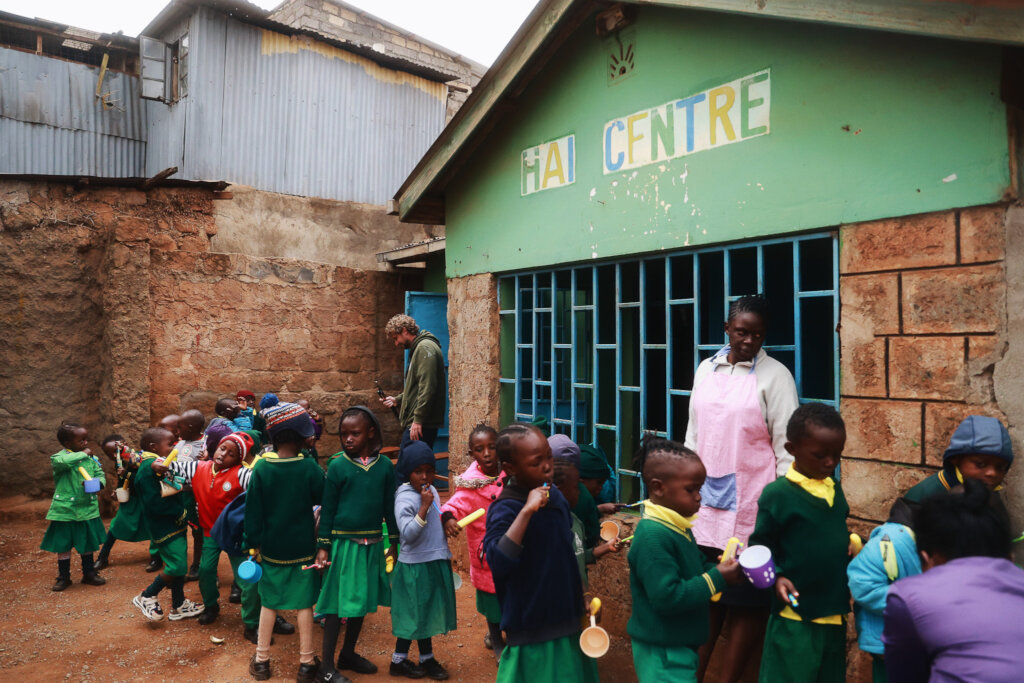 New school for the children in Kabiria, Nairobi