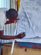 Charles training people on the bad impact of drugs