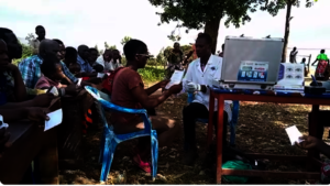 Eye health camp in rural Uganda