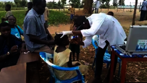 Eye health camp in rural Uganda