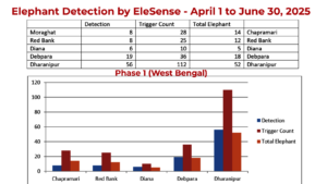 Elephant Detections by EleSense... April 1-June 30