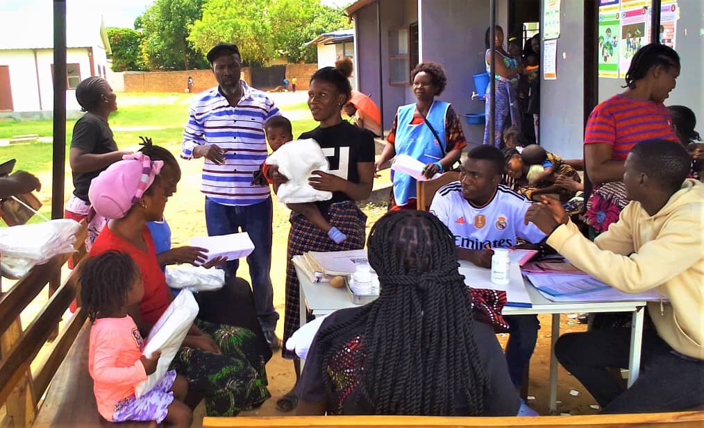 Nets distribution in rural Zambia