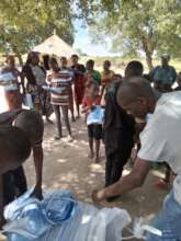 Provision of nets in a  rural area in Zambia