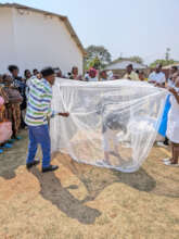 A demo on how to use nets and malaria prevention
