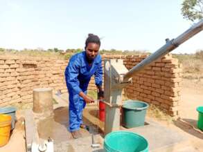 Agatha repairing a waterpoint