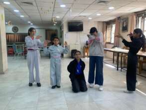 Our trainer with vulnerable children