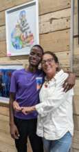 Josia young artist and Agnes Founder