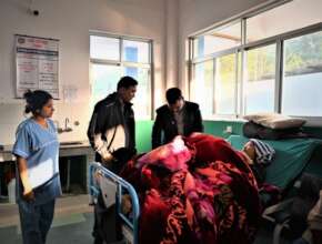 Blanket distributed to sick people