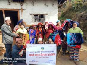 Warm clothes distribution for affected families