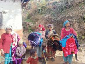 Received warm blankets by victim families