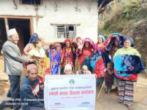 Victim families received warm clothes