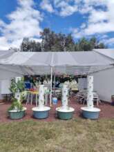 las torres de cosecha hidroponica del huerto