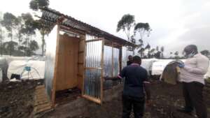 Toilet construction in displaced camp /ASODH Fund