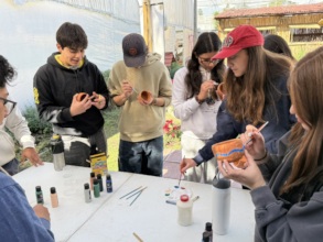 Volunteers participate in awareness activities