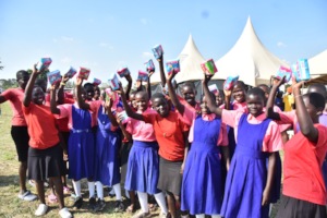 School Girls Display their Pads