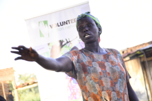 Mary making a presentation