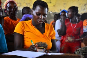 Sarah attending her Literacy classes