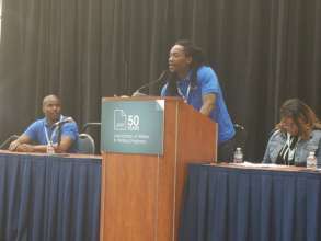 Terrell shares his story with AWP conference-goers