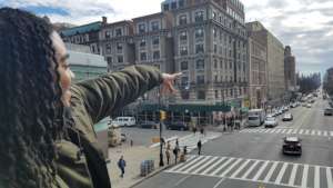 Wilson taking in the view in New York City