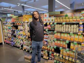 FM member Anthony at new job as a grocer