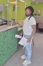 Johnel opens his first bank account!