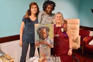 FM member Michael with artists Donna & Cindy