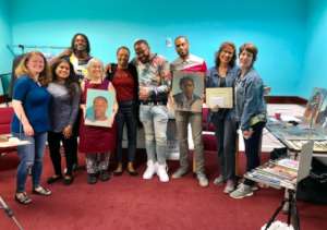 FM team pictured with artists Donna and Cindy