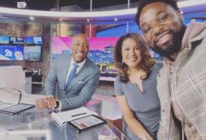 Member Nokomis with WUSA Channel 9 News anchors