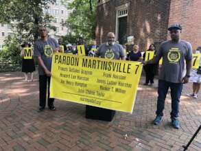 Free Minds at a rally for the Martinsville 7