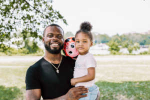 James with his daughter at our summer BBQ