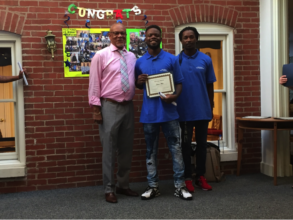 James (center) at the Reentry Recognition Ceremony