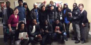 Author Emmanuel Jal at the Build Up