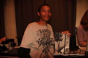 FM member showing off our new literary journal