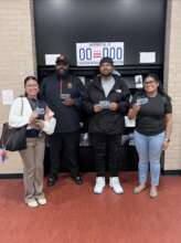 FM Members and Staff Getting Library Cards