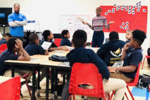 Free Minds speaks to 3-5th graders about reading