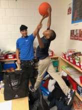 Poet Ambassador Jordan w/ Ingenuity Prep student