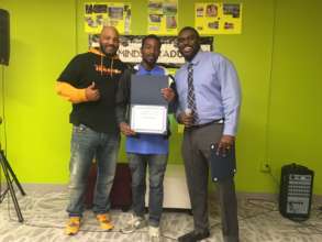 Lawaun at his Apprenticeship graduation