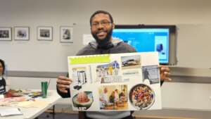 KB with his vision board