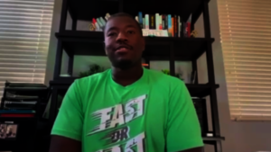 Kelvin Beachum congratulates Free Minds members