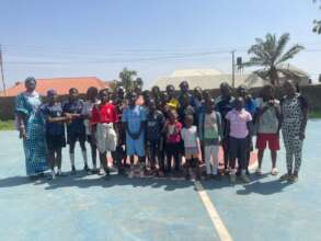 Some Play&EXcel Girls with their coaches